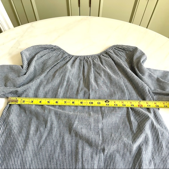 Velvet Embroidered Chambray Top Blue Sz S - Picture 8 of 9